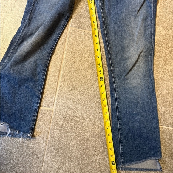 MOTHER The Insider Crop Step Fray Dark Blue  Jeans - Picture 6 of 6